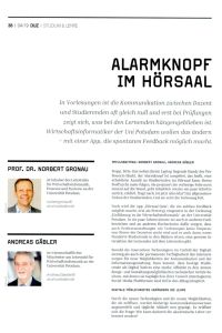 Alarmknopf im Hörsaal